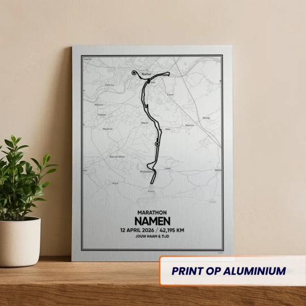 Namen Marathon 2026 aluminium print