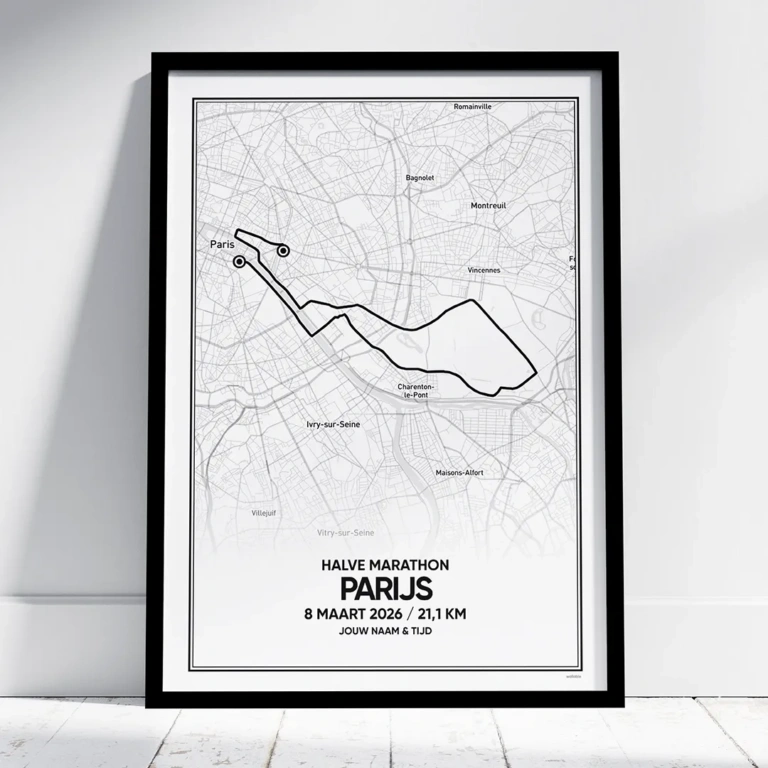 Parijs halve marathon 2026 poster