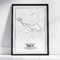Poster met de route van de Parijs Halve Marathon van 2026