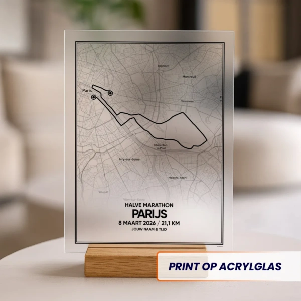 Parijs halve marathon 2026 acrylglas print