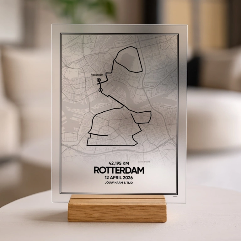 Rotterdam marathon 42k 2026 acrylglas print