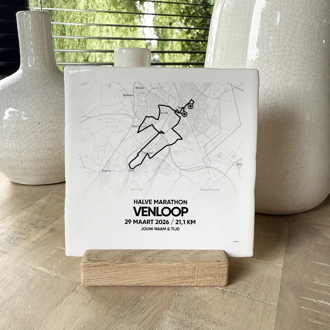 Venloop 2026 Halve Marathon Tegeltje met houder