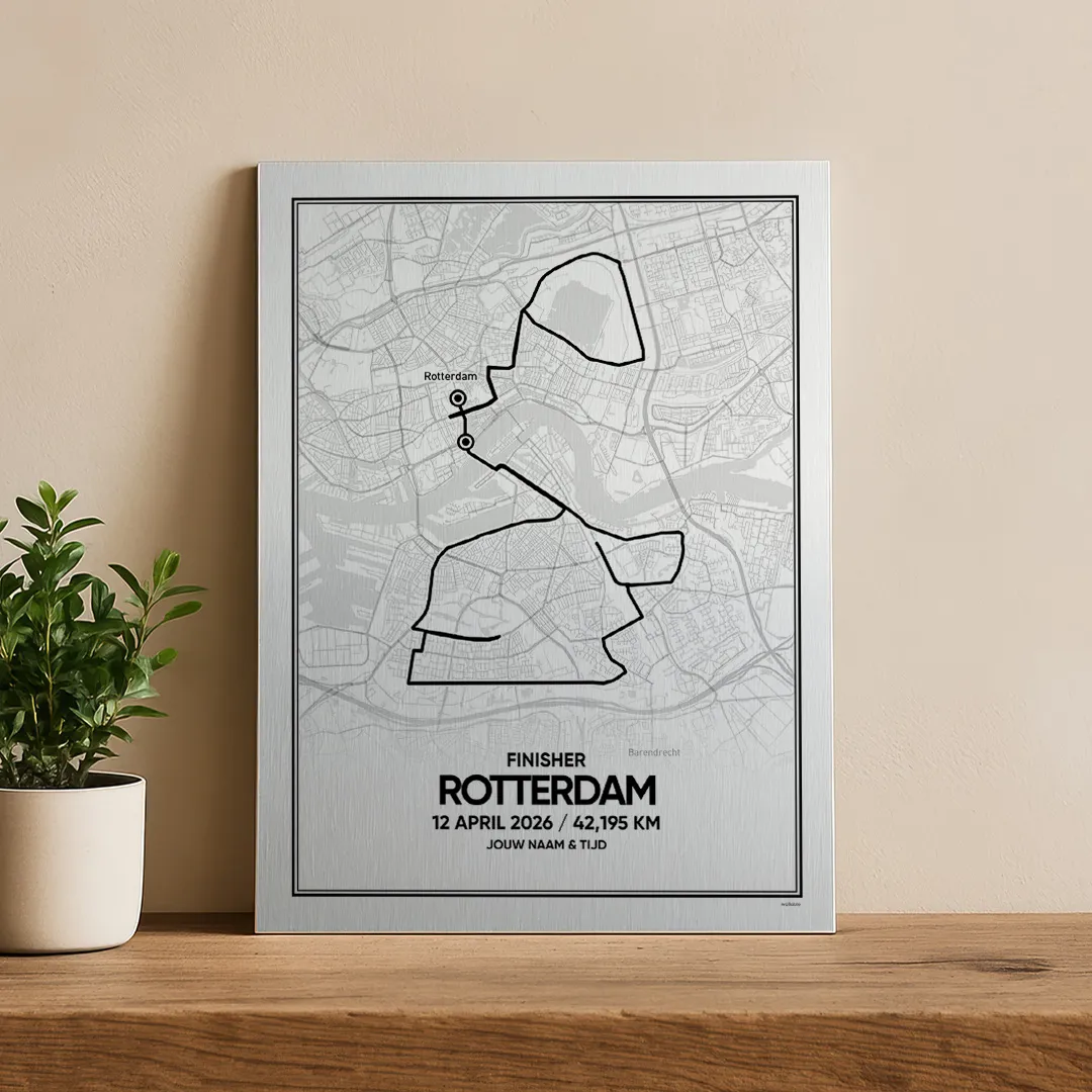 rotterdam marathon finisher alu Rotterdam marathon finisher print op aluminium 2026