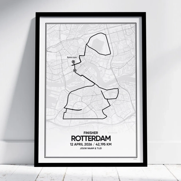 Rotterdam marathon finisher poster 2026