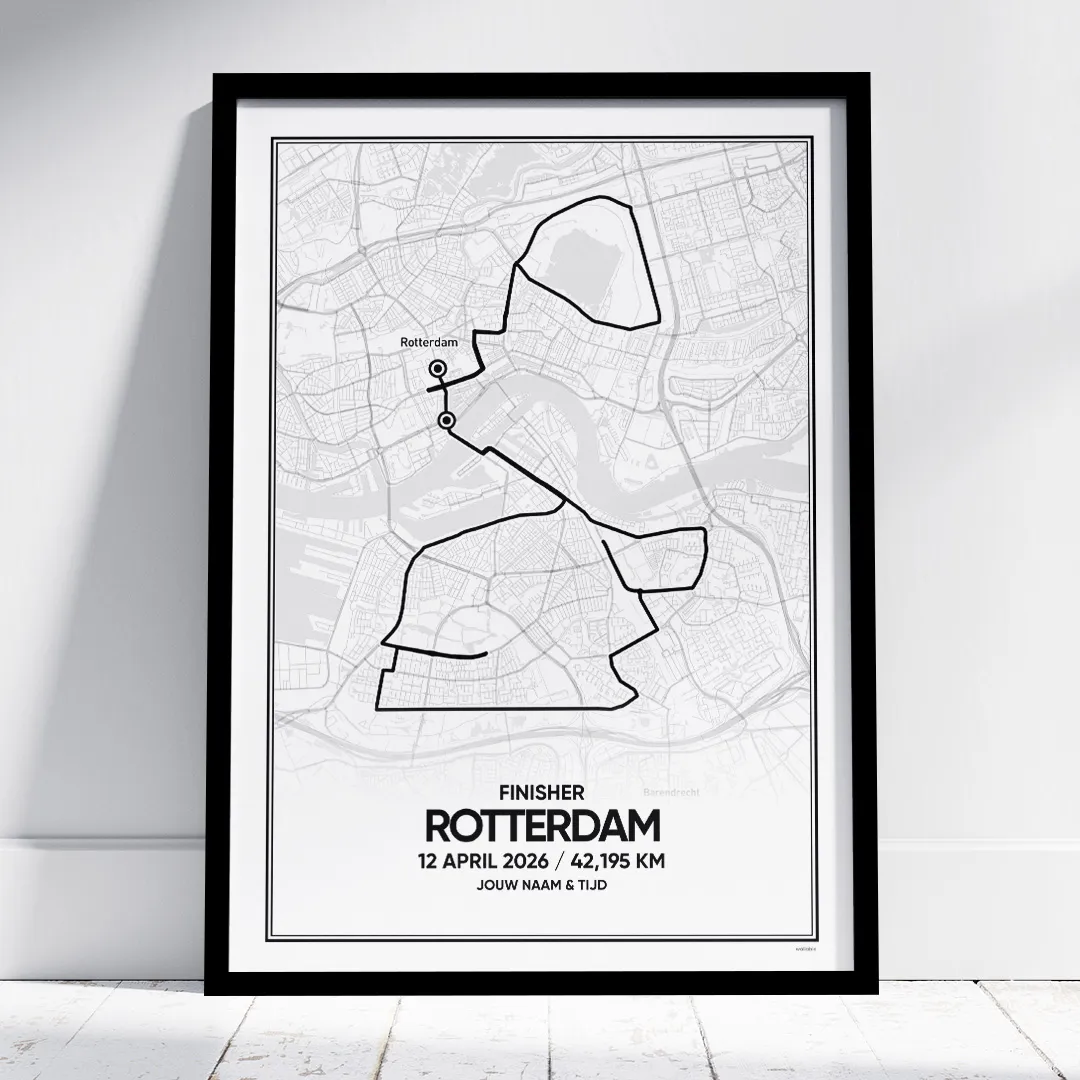 Rotterdam marathon finisher poster 2026