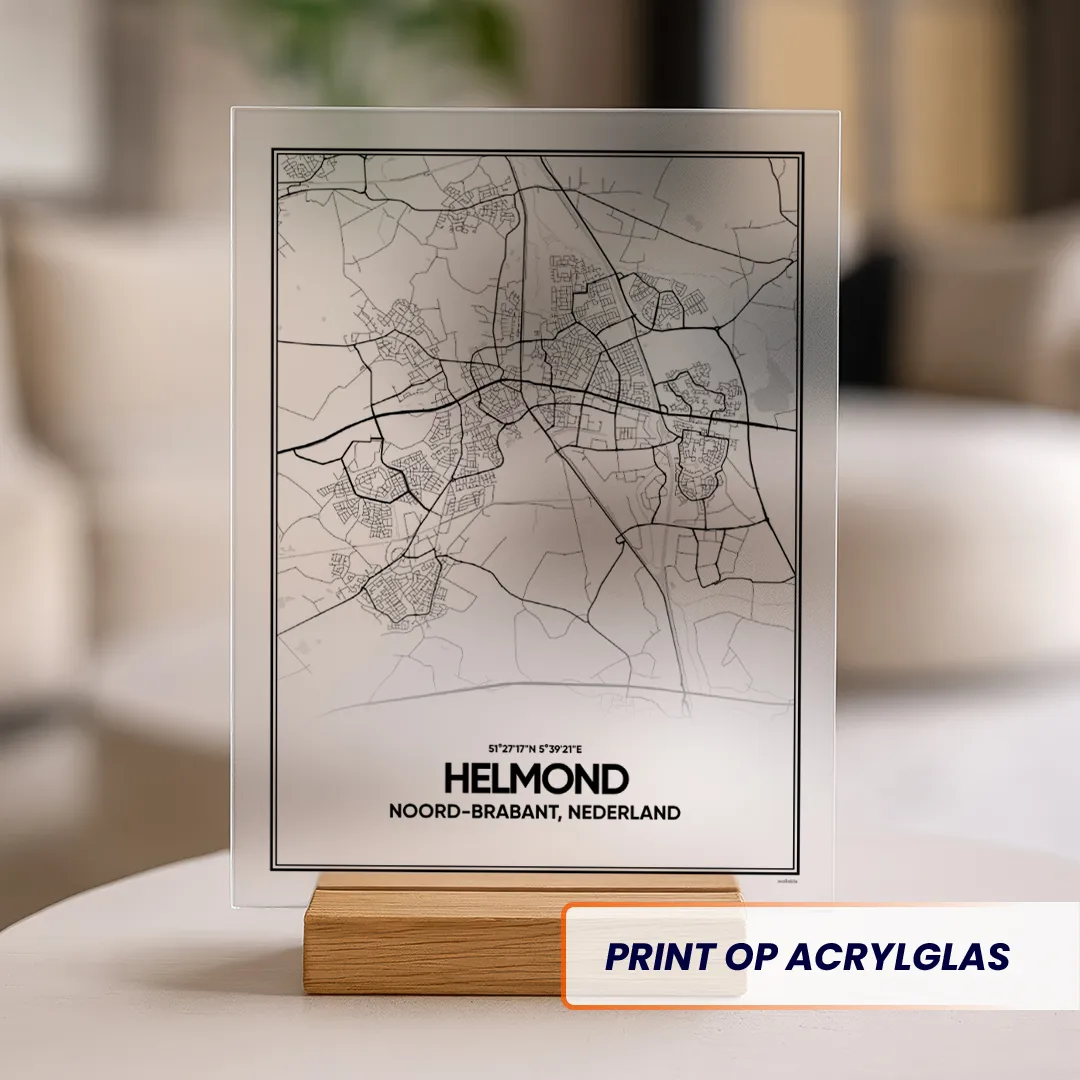 stadkaart Helmond acrylglas print