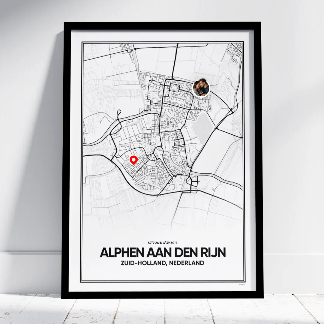 stadskaart Alphen aan den Rijn poster stadskaart Alphen aan den Rijn poster