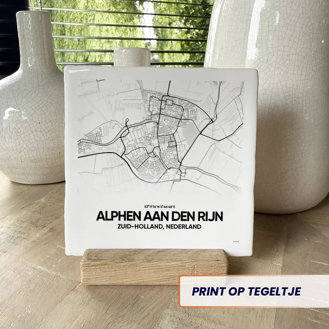 stadskaart Alphen aan den Rijn tegeltje