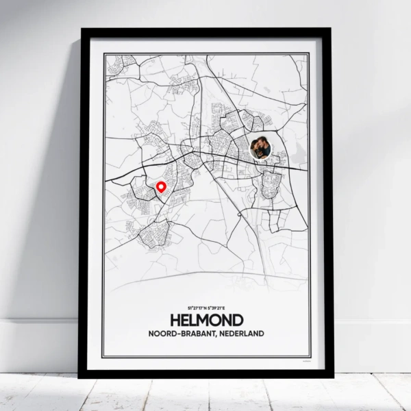 stadskaart Helmond poster