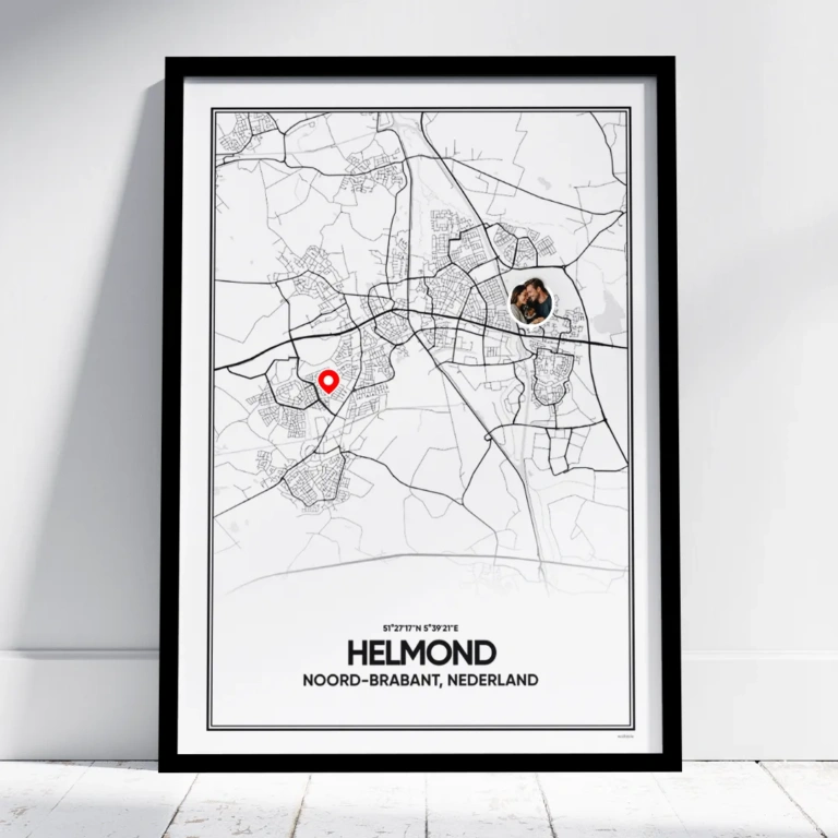 stadskaart Helmond poster