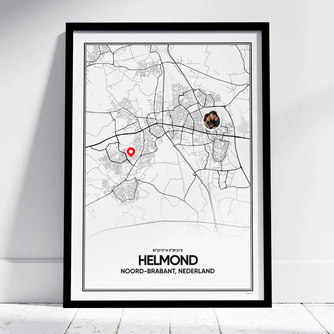 stadskaart Helmond poster stadskaart Helmond poster