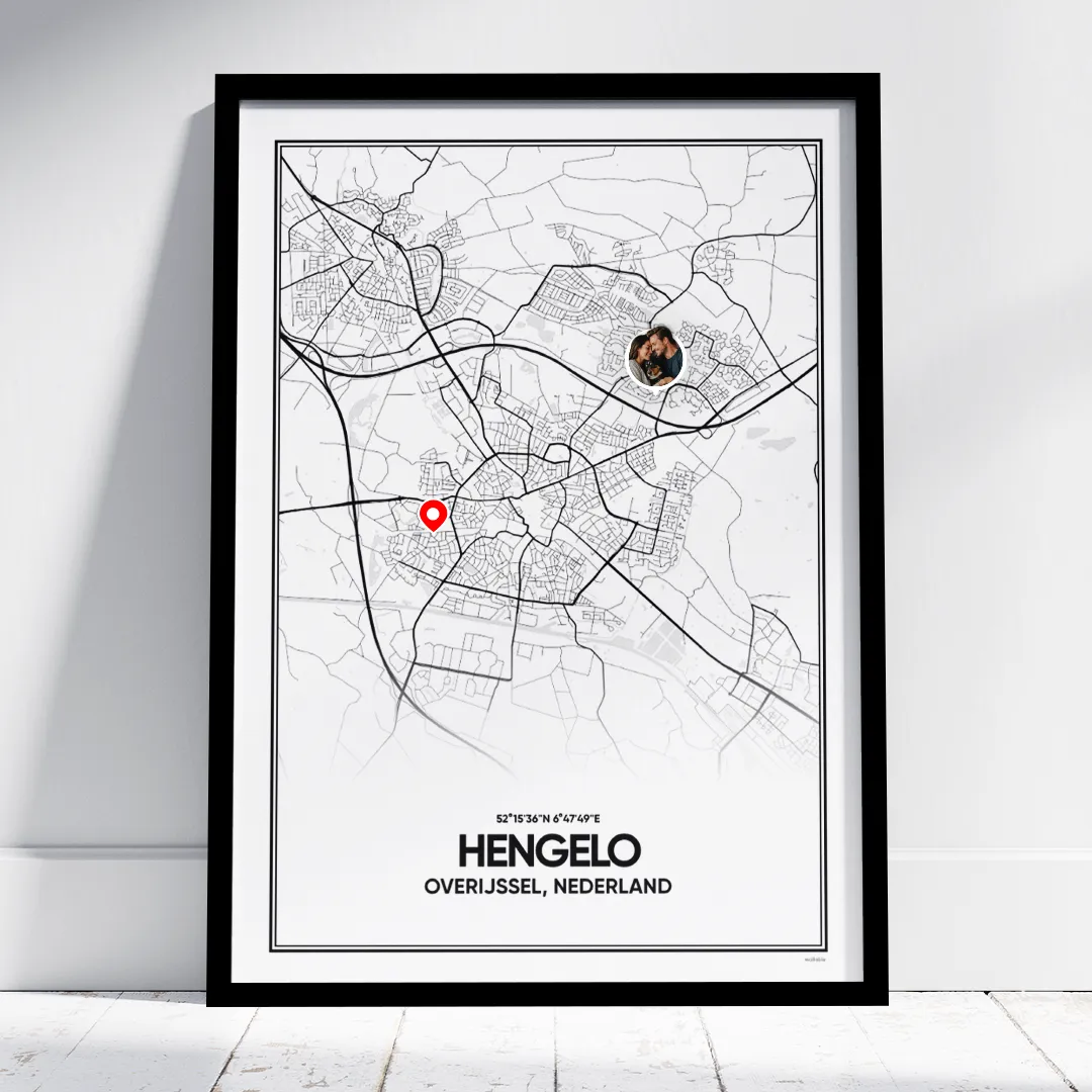 stadskaart Hengelo poster stadskaart Hengelo poster