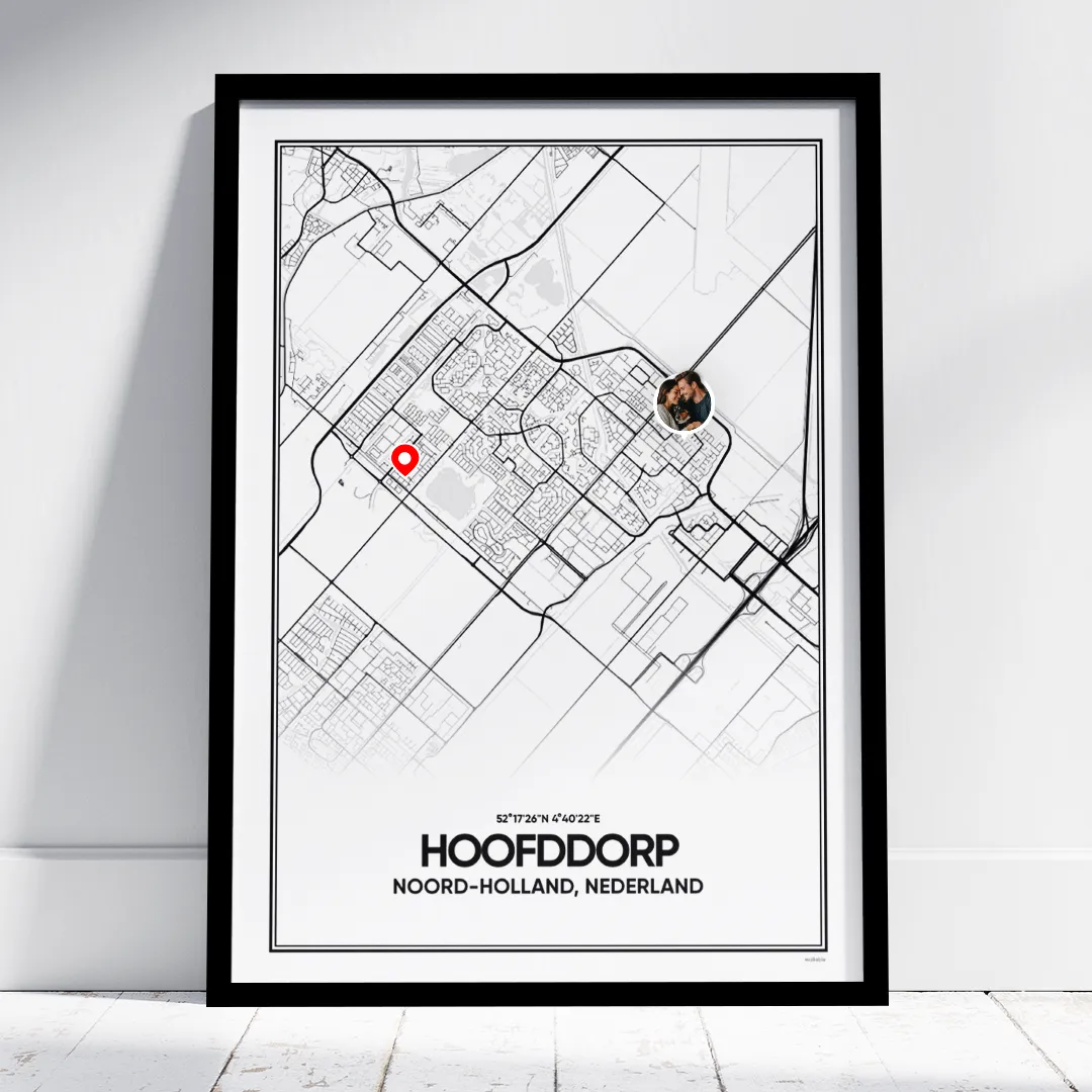 stadskaart Hoofddorp poster