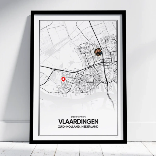 stadskaart Vlaardingen poster