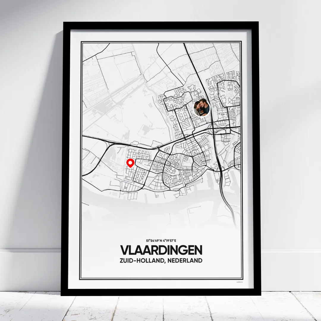 stadskaart Vlaardingen poster