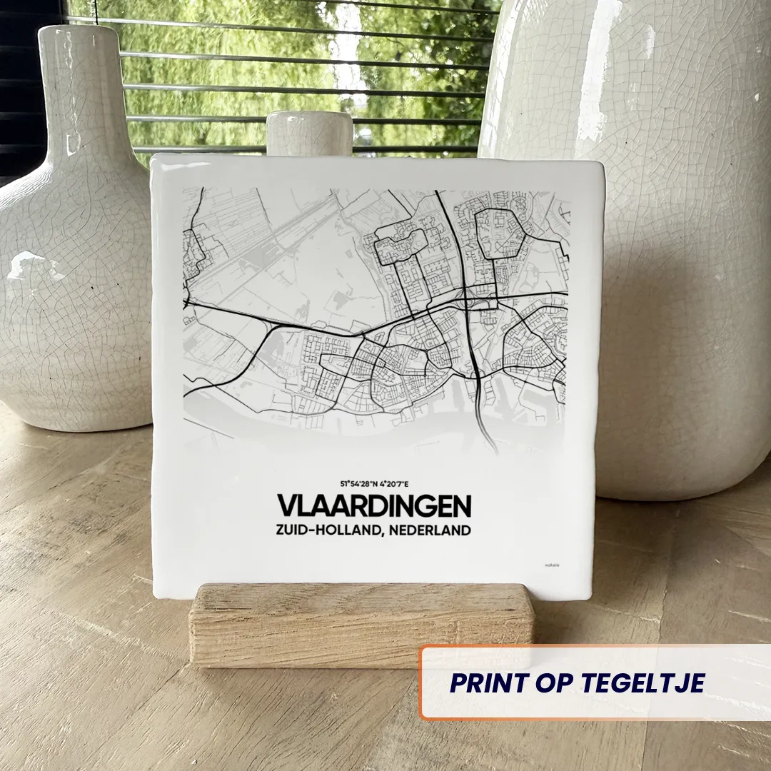 stadskaart Vlaardingen tegeltje