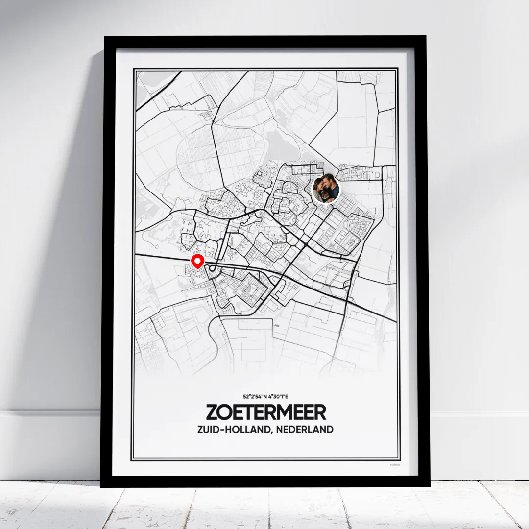stadskaart Zoetermeer poster