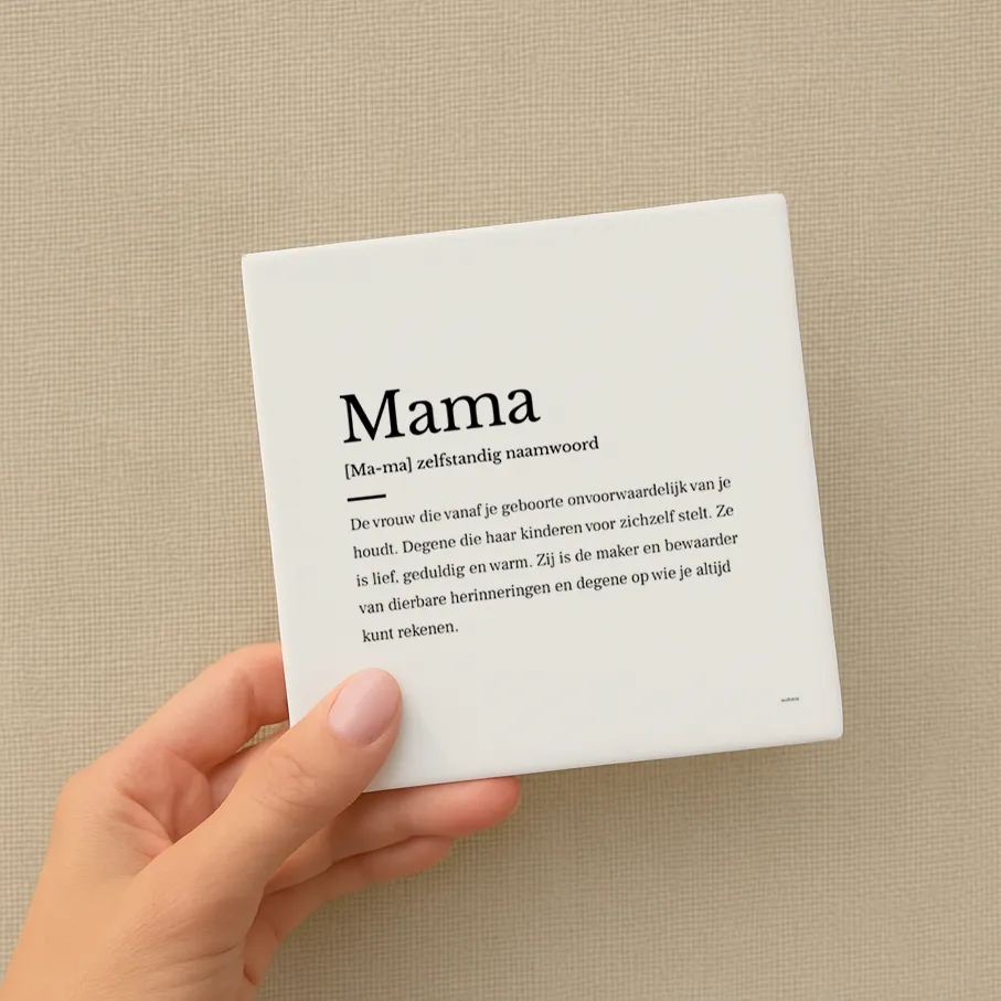 Mama woordenboek tegeltje