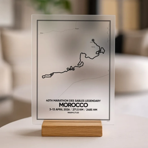 Marathon des sables Morocco 2026 acrylglas print