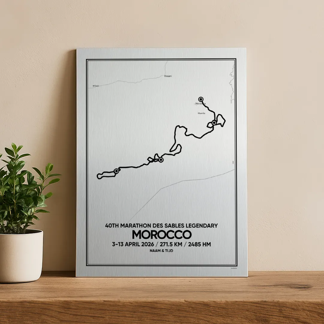 Marathon des sables Morocco 2026 aluminium print Marathon des sables Morocco 2026 aluminium print