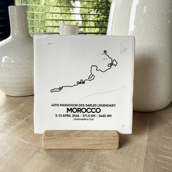 Marathon des sables Morocco 2026 tegeltje