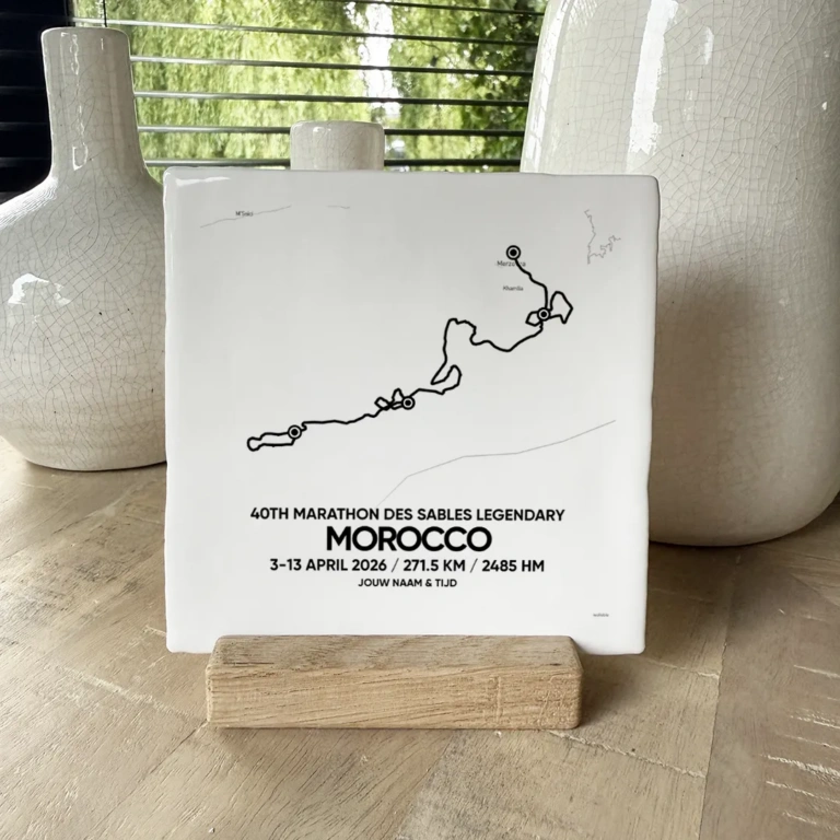 Marathon des sables Morocco 2026 tegeltje