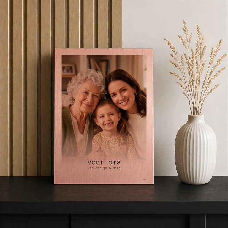 Moederdag foto aluminium print rose