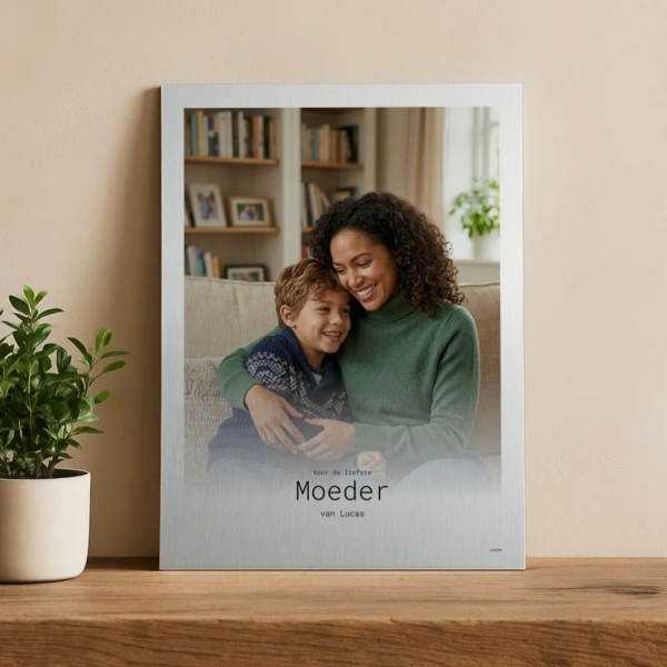Maak eenvoudig een uniek moederdag cadeau: jouw favoriete foto op aluminium