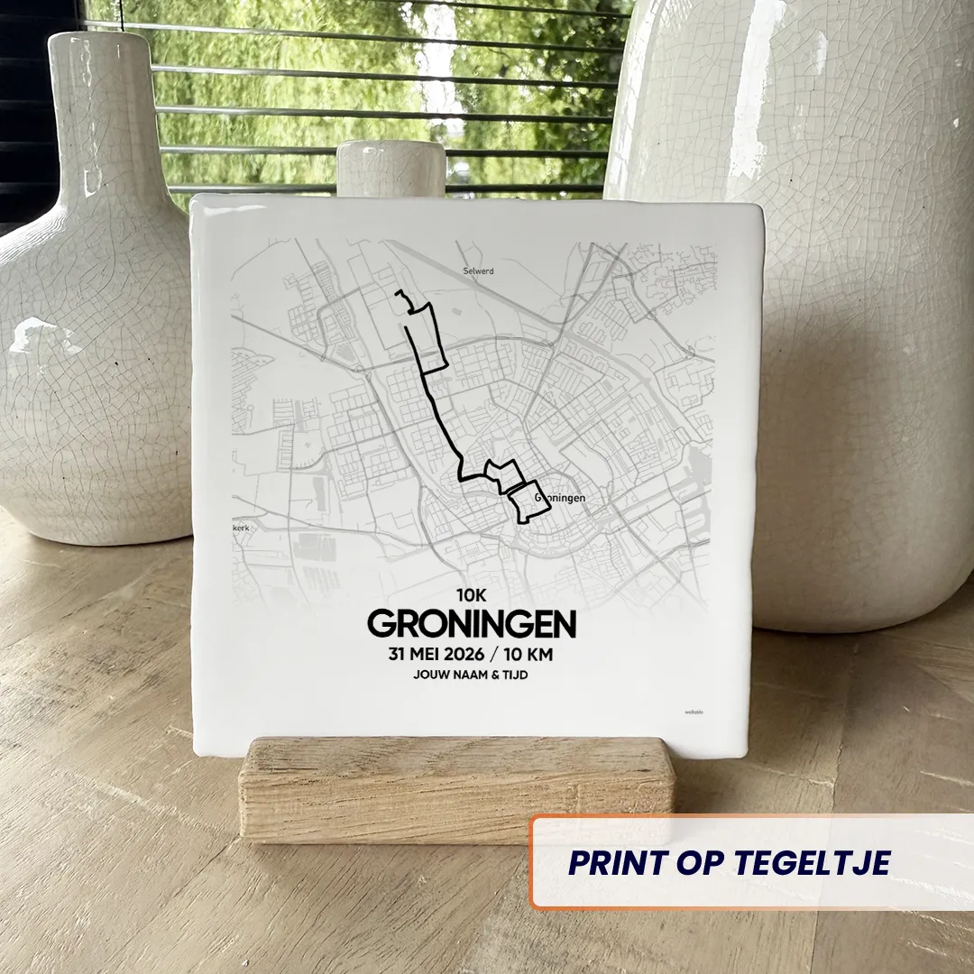 Groningen marathon 10k 2026 tegeltje