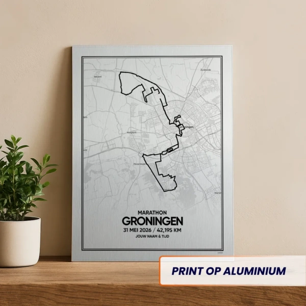 Groningen marathon 2026 aluminium print
