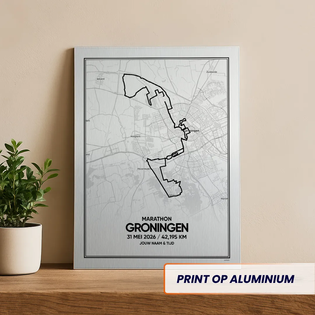 Groningen marathon 2026 aluminium print