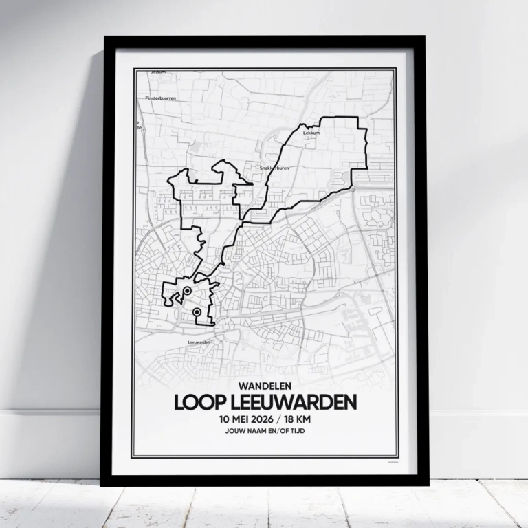 Loop Leeuwarden 2026 18 km wandelen poster