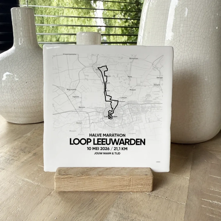Loop Leeuwarden 2026 halve marathon tegeltje