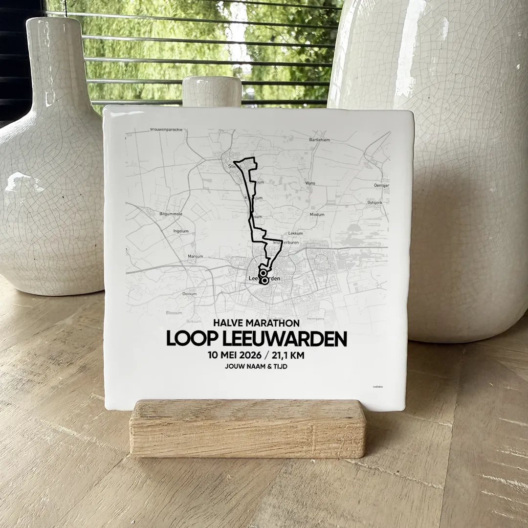 Loop Leeuwarden 2026 halve marathon tegeltje