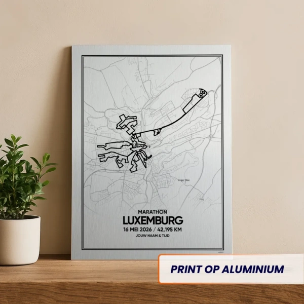 Luxemburg marathon 2026 aluminium print