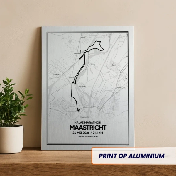 Maastricht marathon 2026 aluminium print
