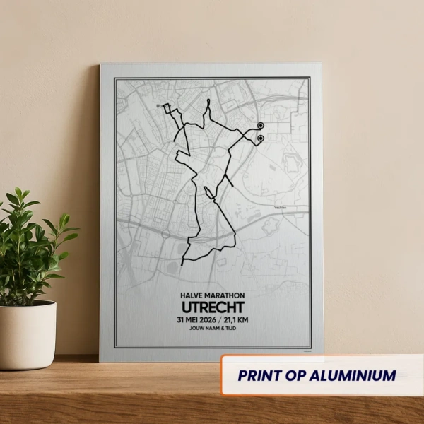 Urecht halve marathon 2026 aluminium print