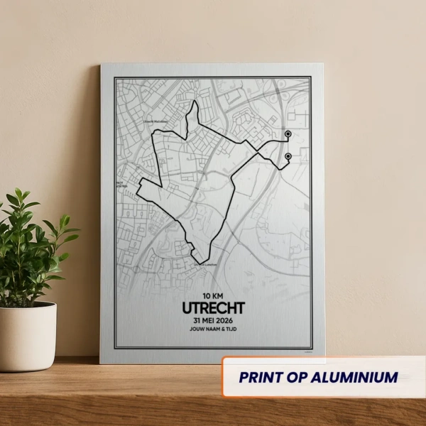 Utrecht 10 km 2026 aluminium print