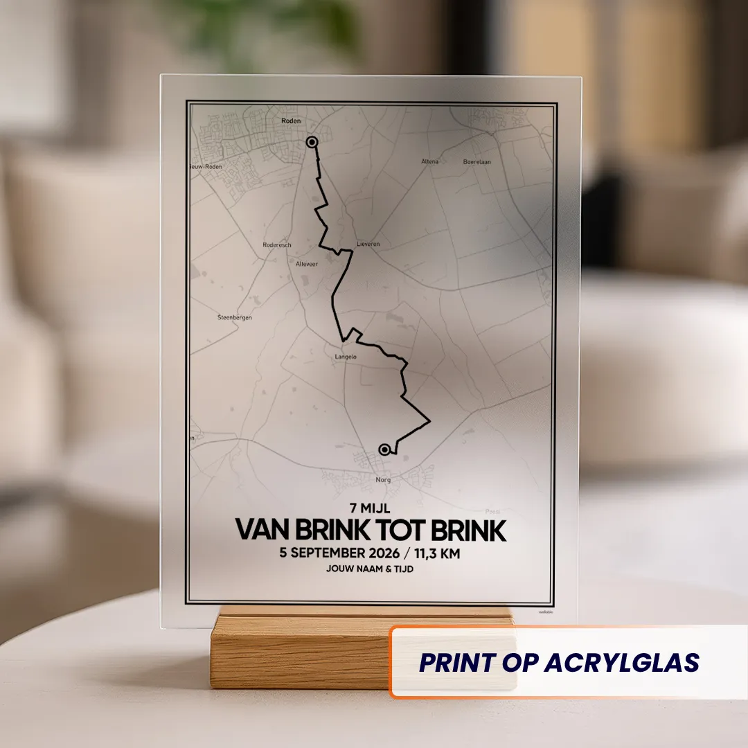 Van Brink tot Brink 2026 7 mijl acrylglas print