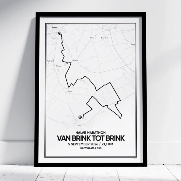 Van Brink tot Brink 2026 halve marathon poster