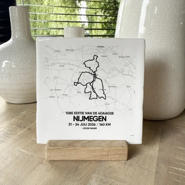4Daagse Nijmegen 2026 160 km route tegeltje 160 km