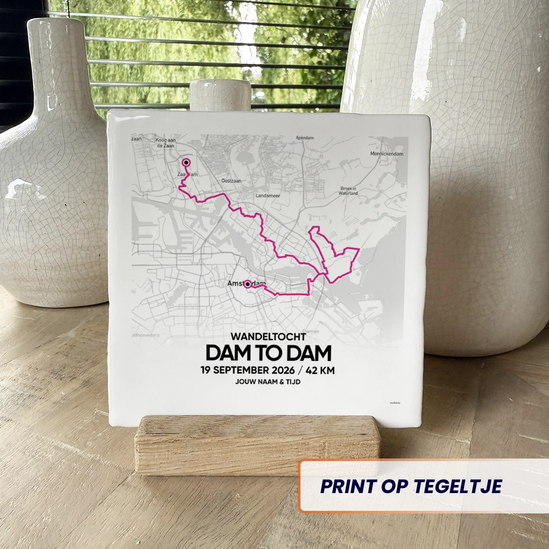 Dam tot Dam Wandeltocht 2026 tegeltje