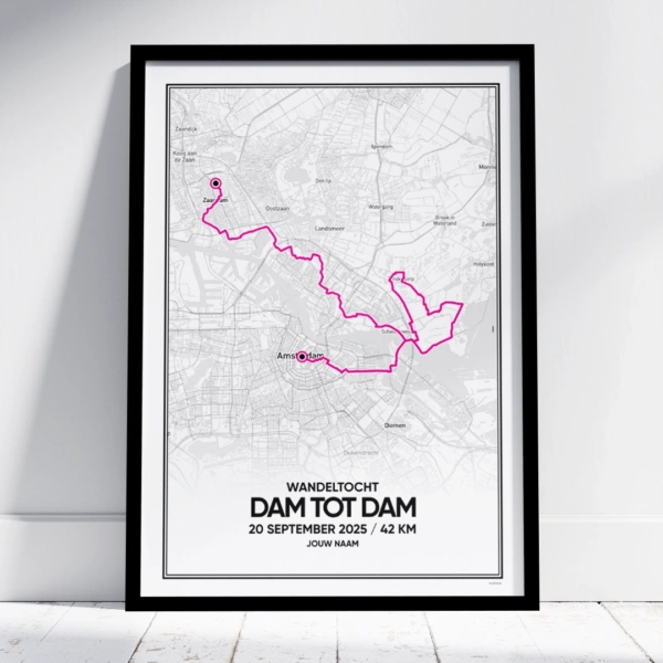 Dam tot Dam wandeltocht 42 km 2025 poster