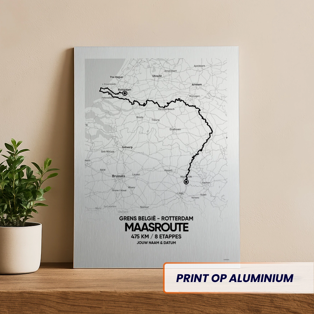 Maasroute aluminium print