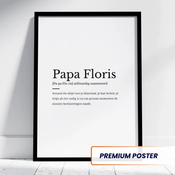 Papa woordenboek poster