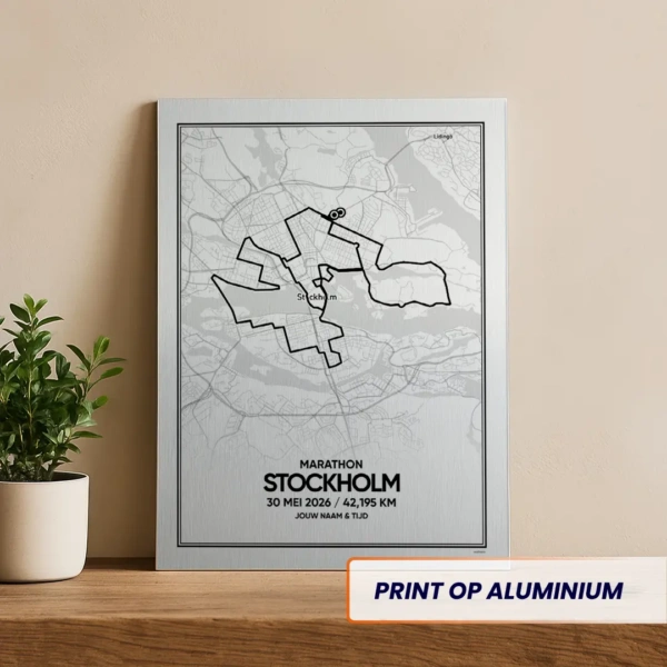 Stockholm marathon print (met naam & tijd) - Image 3