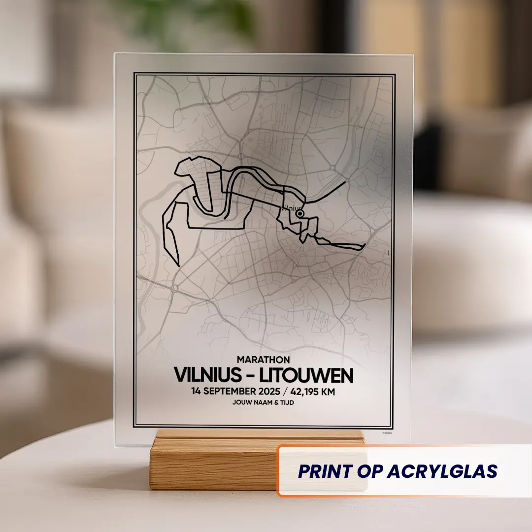 Vilnius - Litouwen marathon 2026 print op acrylglas