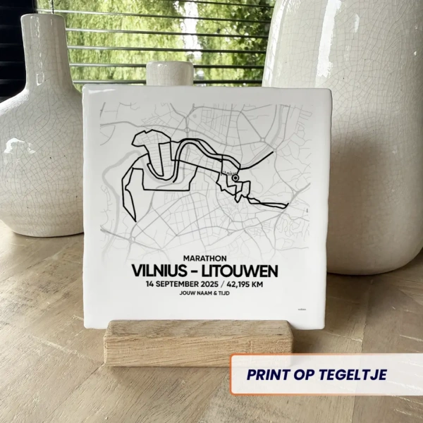 Vilnius - Litouwen marathon 2026 print op tegeltje