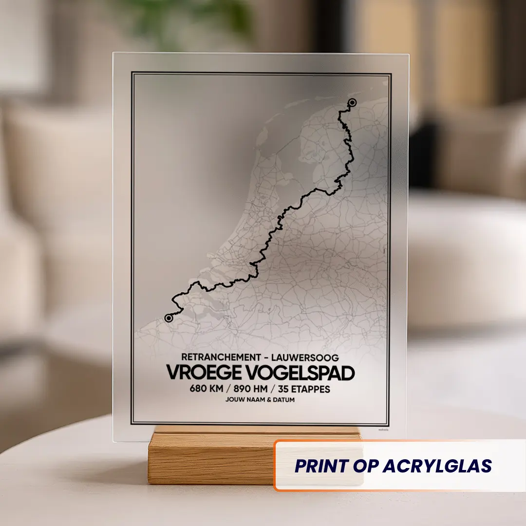 Vroege Vogelspad acrylglas print