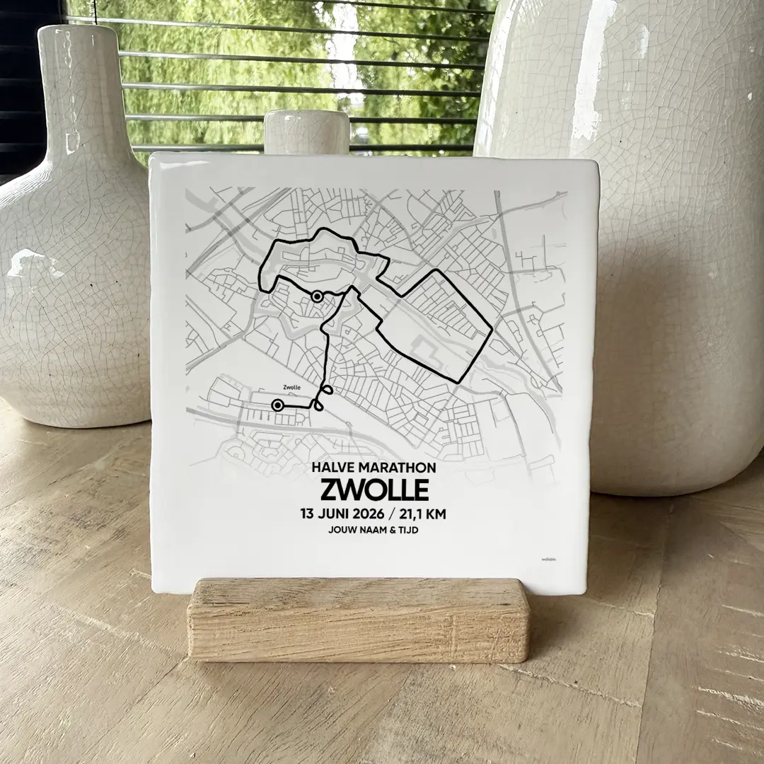Zwolle halve marathon 2026 tegeltje